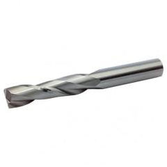 0.8mm Dia. x 45mm Overall Length 2-Flute Square End Solid Carbide SE End Mill-Round Shank-Center Cutting-WXL - Eagle Tool & Supply