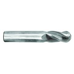 7/32" Dia. - 2" OAL - Ball Nose-TiN Coated-SE EM - 4 FL - Eagle Tool & Supply