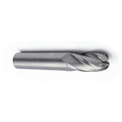 12mm Dia. - 76mm OAL - Ball Nose-AlTiN Solid SE Carbide End Mill - 4 FL - Eagle Tool & Supply