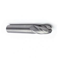 10mm Dia. - 70mm OAL - Ball Nose-AlTiN Solid SE Carbide End Mill - 4 FL - Eagle Tool & Supply