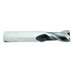 3/8 Dia. x 2-1/2 Overall Length 2-Flute .030 C/R Solid Carbide SE End Mill-Round Shank-Center Cut-TiN - Eagle Tool & Supply