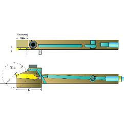 ADDN-TFL-08-20A-12 Left Hand Thru Coolant Toolholder for Swiss Machines - Eagle Tool & Supply