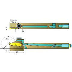 ADDN-TFR-2020-K20-12 Right Hand Thru Coolant Toolholder for Swiss Machines - Eagle Tool & Supply