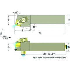 ADSRNR16-4D 1 x 1" RH Toolholder - Eagle Tool & Supply