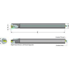 .500 Shank Coolant Thru Boring Bar- for 11IR A60 Style Inserts - Eagle Tool & Supply