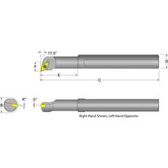 S10R-SDQCL-2 Left Hand 5/8 Shank Indexable Boring Bar - Eagle Tool & Supply