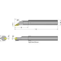 S10S-SVMCR-2 Right Hand 5/8 Shank Indexable Boring Bar - Eagle Tool & Supply