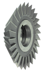 4 x 1/2 x 1-1/4 - HSS - 90 Degree - Double Angle Milling Cutter - 20T - TiCN Coated - Eagle Tool & Supply