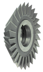 2-3/4 x 1/2 x 1 - HSS - 60 Degree - Double Angle Milling Cutter - 20T - TiN Coated - Eagle Tool & Supply