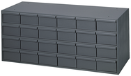 11-5/8" Deep - Steel - 24 Drawer Cabinet - for small part storage - Gray - Eagle Tool & Supply