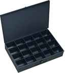 18 x 12 x 3'' - 20 Compartment Steel Boxes - Eagle Tool & Supply