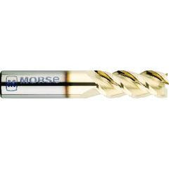1/2" Dia. - 3" OAL - Ball Nose-Solid Carbide - Bright-Ball Nose End Mill-2 FL - Eagle Tool & Supply
