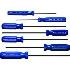 7PC BALL HEX SCREWDRIVER SET METRIC - Eagle Tool & Supply