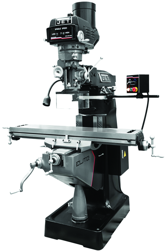 9 x 49" Table Variable Speed Mill With 3-Axis ACU-RITE 200S (Knee) DRO and Servo X - Y - Z-Axis Powerfeeds - Eagle Tool & Supply