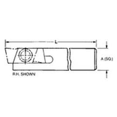 THE1616R - 16mm x 16mm SH - Mini Groove Toolholder - Eagle Tool & Supply