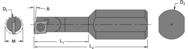 .208" Min - .500" SH - 2-3/4" OAL - Carbide Shank Boring Bar - Eagle Tool & Supply