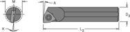 .230" Min - .187" SH - 4" OAL - Carbide Shank Boring Bar - Eagle Tool & Supply