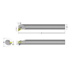 S16T-MDUNL-3 Left Hand 1" Shank Indexable Boring Bar - Eagle Tool & Supply