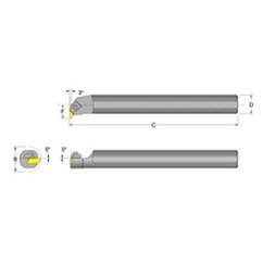 S24U-NER-3 1-1/2" SH; 14" OAL; RH- DorNotch Indexable Threading Boring Bar - Eagle Tool & Supply