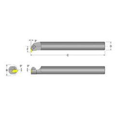 S20U-NEL-3 1-1/4" SH; 14" OAL; LH- DorNotch Indexable Threading Boring Bar - Eagle Tool & Supply