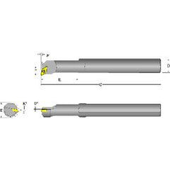 S12S-SDUCL-3 Left Hand 3/4 Shank Indexable Boring Bar - Eagle Tool & Supply