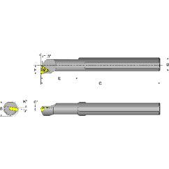 S12S-STUCR-3 Right Hand 3/4 Shank Indexable Boring Bar - Eagle Tool & Supply