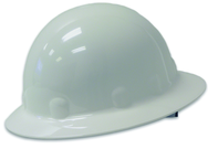 White Hard Hat with Brim - 8 Pt Ratchet - Eagle Tool & Supply