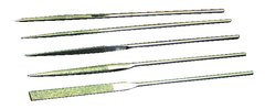 5 Pc. 2-3/4" Diamond Length - 5-1/2" OAL - 150 Grit - Diamond Needle File Set - Eagle Tool & Supply