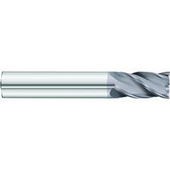 5/16 x 5/16 x 7/8 x 2-1/2 OAL Square 4 Flute Carbide End Mill - Round Shank-AlCrN Coated - Eagle Tool & Supply