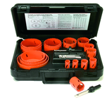 13 Pc. Bi-Metal Utility Hole Saw Kit - Eagle Tool & Supply