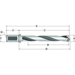 23030H-40FM Flanged T-A® Spade Blade Holder - Helical Flute- Series 3 - Eagle Tool & Supply