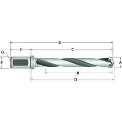 25015H-25FM Flanged T-A® Spade Blade Holder - Helical Flute- Series 1.5 - Eagle Tool & Supply