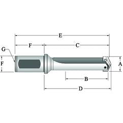 22010S-100F Spade Blade Holder - Straight Flute- Series 1 - Eagle Tool & Supply