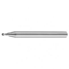 .7mm Dia. - 38mm OAL - AlTiN-CBD - 30°-Center Cut-Mini Ball Nose HP EM - 2 FL - Eagle Tool & Supply