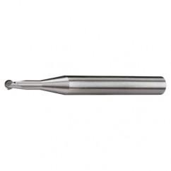 1mm Dia. - 50mm OAL - AlTiN CBD-30° Helix-Ball Nose HP End Mill-2 FL - Eagle Tool & Supply