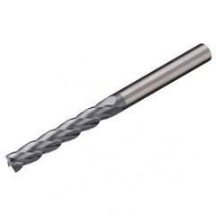 6mm Dia. x 75mm Overall Length 4-Flute Square End Solid Carbide SE End Mill-Round Shank-Center Cut-AlTiN - Eagle Tool & Supply