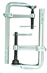 Economy L Clamp - 24" Capacity - 4-34/" Throat Depth - Heavy Duty Pad - Profiled Rail, Spatter resistant spindle - Eagle Tool & Supply