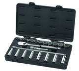 23PC 1/2" DR SAE SKT SET STD/DEEP - Eagle Tool & Supply