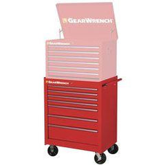 27" 7 DRAWER ROLLER CABINET RED - Eagle Tool & Supply