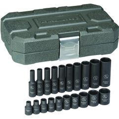 20PC IMPACT SKT SET SAE 1/4" DR - Eagle Tool & Supply