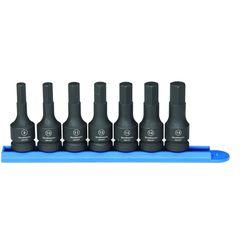 7PC IMPACT HEX SKT ST METRIC 1/2" - Eagle Tool & Supply