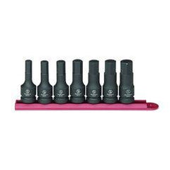 7PC IMPACT HEX SKT SET SAE 1/2" DR - Eagle Tool & Supply