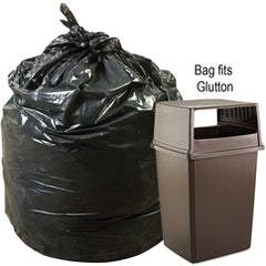 .9 mil, Black, 43″ × 47″- Case of 100, Revolution Bag Hercules Recycled Low Density Can liners Glutton, - Eagle Tool & Supply