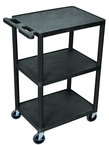 Utility Cart Plus 3 Flat Shelves - 24" x 18" x 42" - Eagle Tool & Supply