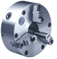 Steel Body Setrite Universal Chuck - 10" Plain Mount; 3-Jaw - Eagle Tool & Supply