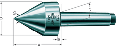 4MT HD 60° Pipe Nose - Live Center - Eagle Tool & Supply