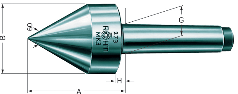 3MT HD 60° Pipe Nose - Live Center - Eagle Tool & Supply