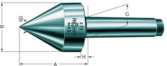 3MT HD 60° Pipe Nose - Live Center - Eagle Tool & Supply