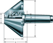 5MT HD 60° Bull Nose - Live Center - Eagle Tool & Supply