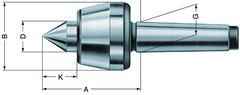 3MT Revolving Tailstock Standard - Live Center - Eagle Tool & Supply